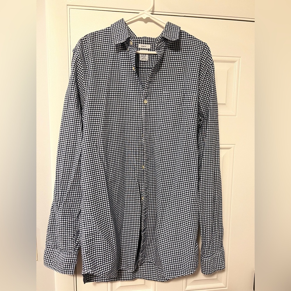 Gap men’s button up shirt - tall, slim fit